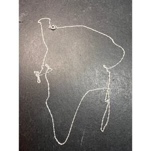 NEW 14k white gold 18 inch cable chain .45 grams